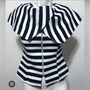 Gracia Navy blue/white striped top